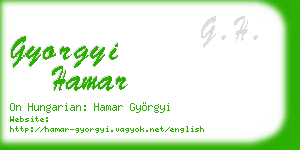 gyorgyi hamar business card